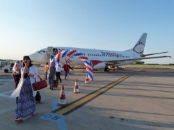 Bmibaby inaugural flight Manchester –Montpellier summer 2011 b