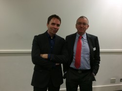 Wizz CEO Jozsef Varadi with  John Strickland